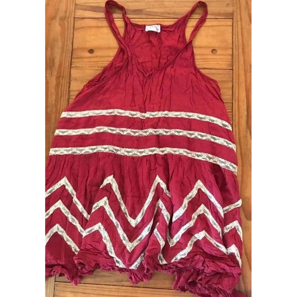 Women's Small Free People Intimately top Red Boho